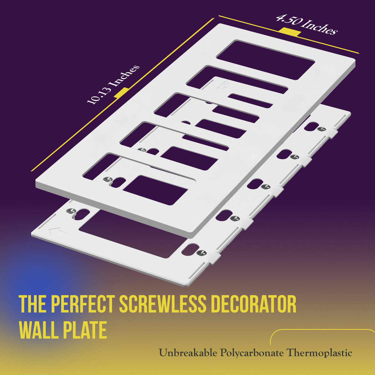 ENERLITES SI8835-W 5-gang wall plate layout shown for easy outlet grouping.