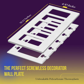 ENERLITES SI8835-W 5-gang wall plate layout shown for easy outlet grouping.