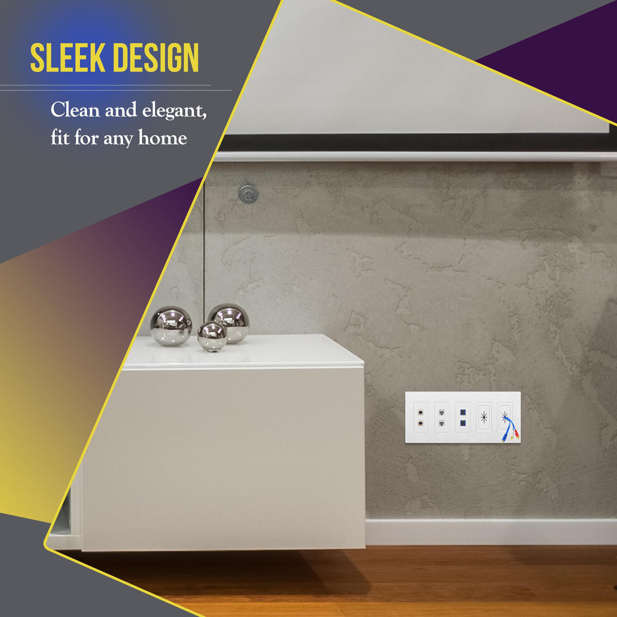 ENERLITES SI8835-W polycarbonate wall plate highlights rugged durability.