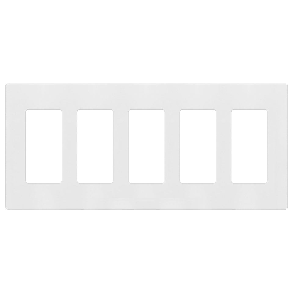 ENERLITES SI8835-W screwless wall plate close-up with glossy white finish.