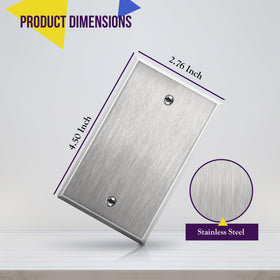 Enerlites stainless steel finish wall plate adds a modern corrosion-resistant touch