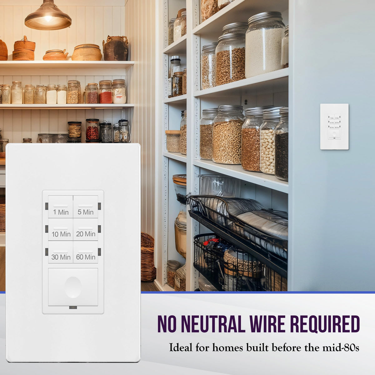 ENERLITES timer switch 5-minute option for convenient quick-control scenarios