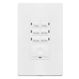ENERLITES timer switch front view showing compact, sleek design for easy installation