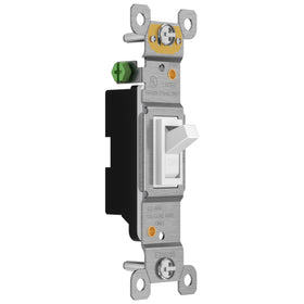 ENERLITES toggle switch side wiring shows copper-only terminals for secure connections.