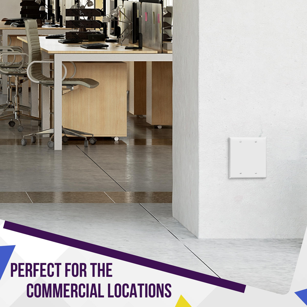 ENERLITES UL-listed blank wall plate for safe residential use
