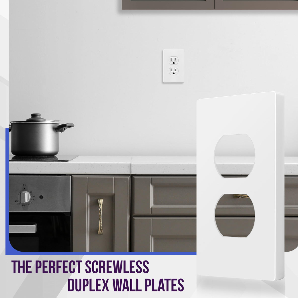 Enerlites 1-gang wall plate size 4.68 by 2.93 inches, easy replacement.