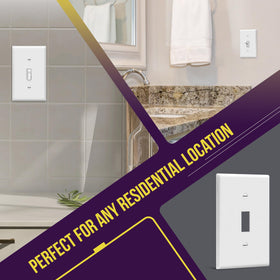 ENERLITES wall plate dimensions 4.50 by 2.76 inches for standard fit.