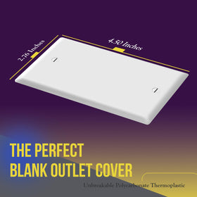 ENERLITES wall plate with exact dimensions 4.50 by 2.76 inches for precise fit.