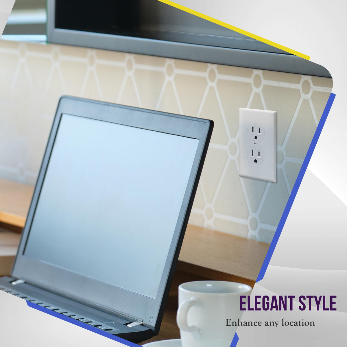 ENERLITES wall plate dimensions shown as 4.50 by 2.76 inches.