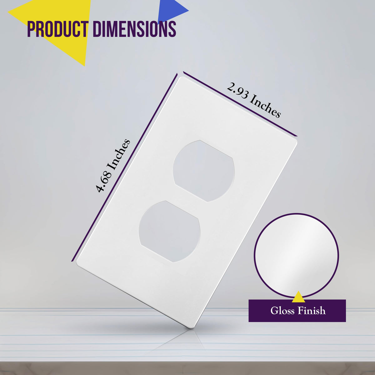 Enerlites duplex wall plate made from unbreakable polycarbonate, built to endure daily use.