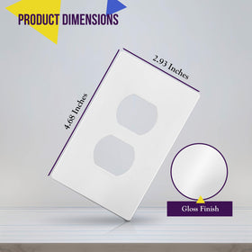 Enerlites duplex wall plate made from unbreakable polycarbonate, built to endure daily use.