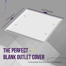 ENERLITES gloss white finish wall plate, 2-gang design for seamless look