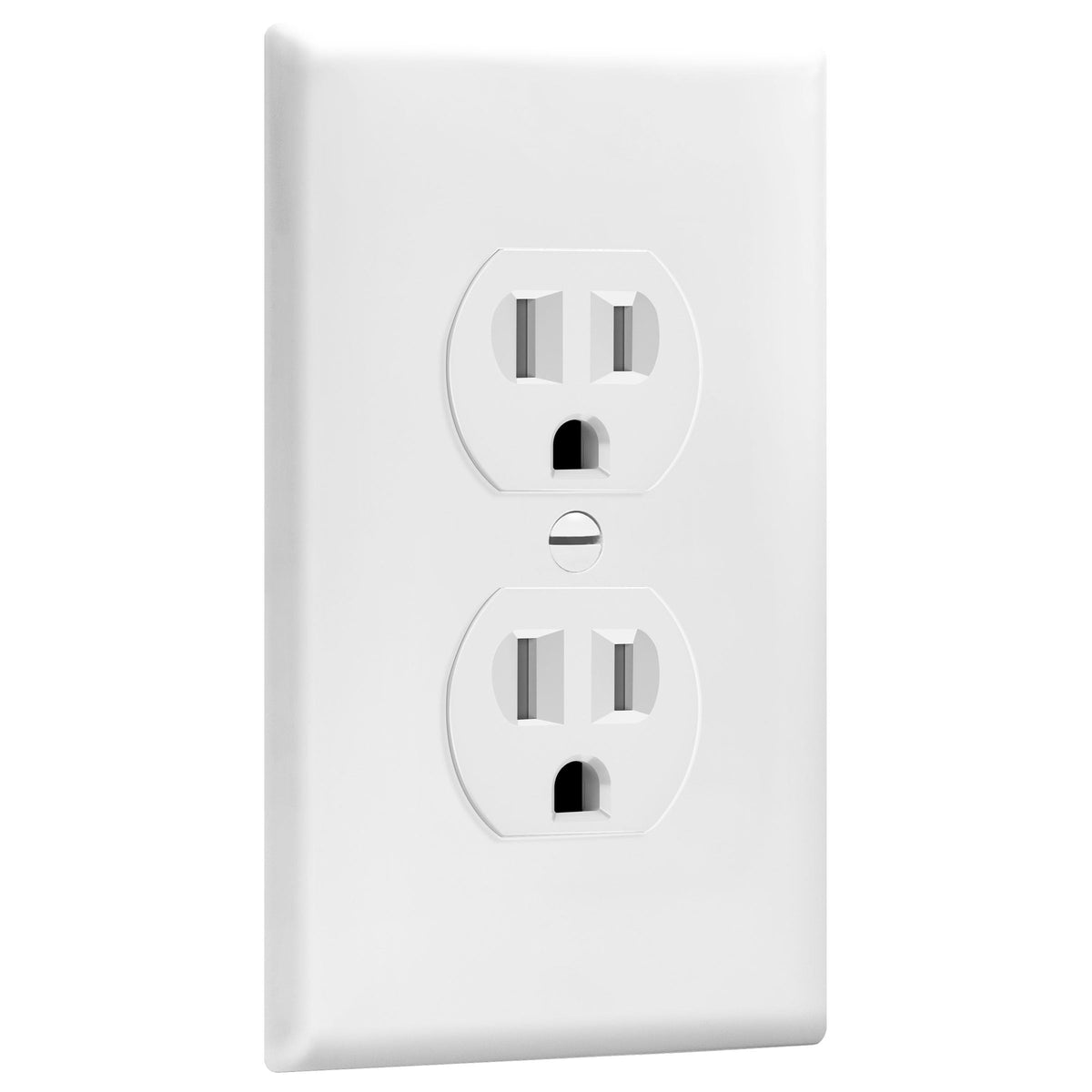 Enerlites wall plates set in white for a clean, modern home wiring