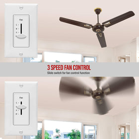 ENERLITES wall switch installation demonstrating wiring access.