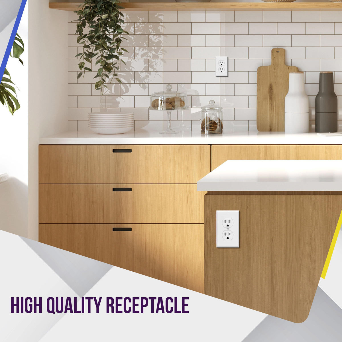 Enerlites white 10-pack wall plates provide durable coverage