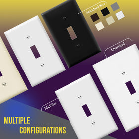ENERLITES white wall plate with smooth edges cleans easily.