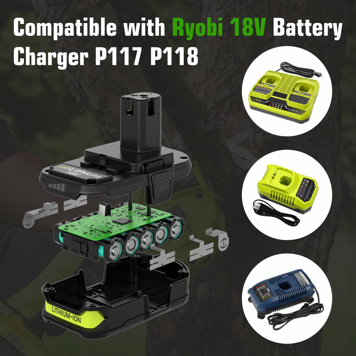 Enermall 3600mAh P107 battery supports extended use on a single charge