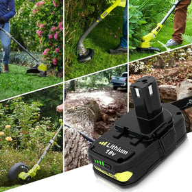 Enermall 2-pack compatible with Ryobi 18V chargers for flexible recharging