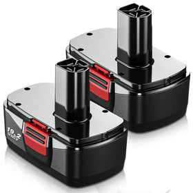 Enermall 2-pack 4500mAh Ni-MH battery for Craftsman 19.2V, extended runtime.