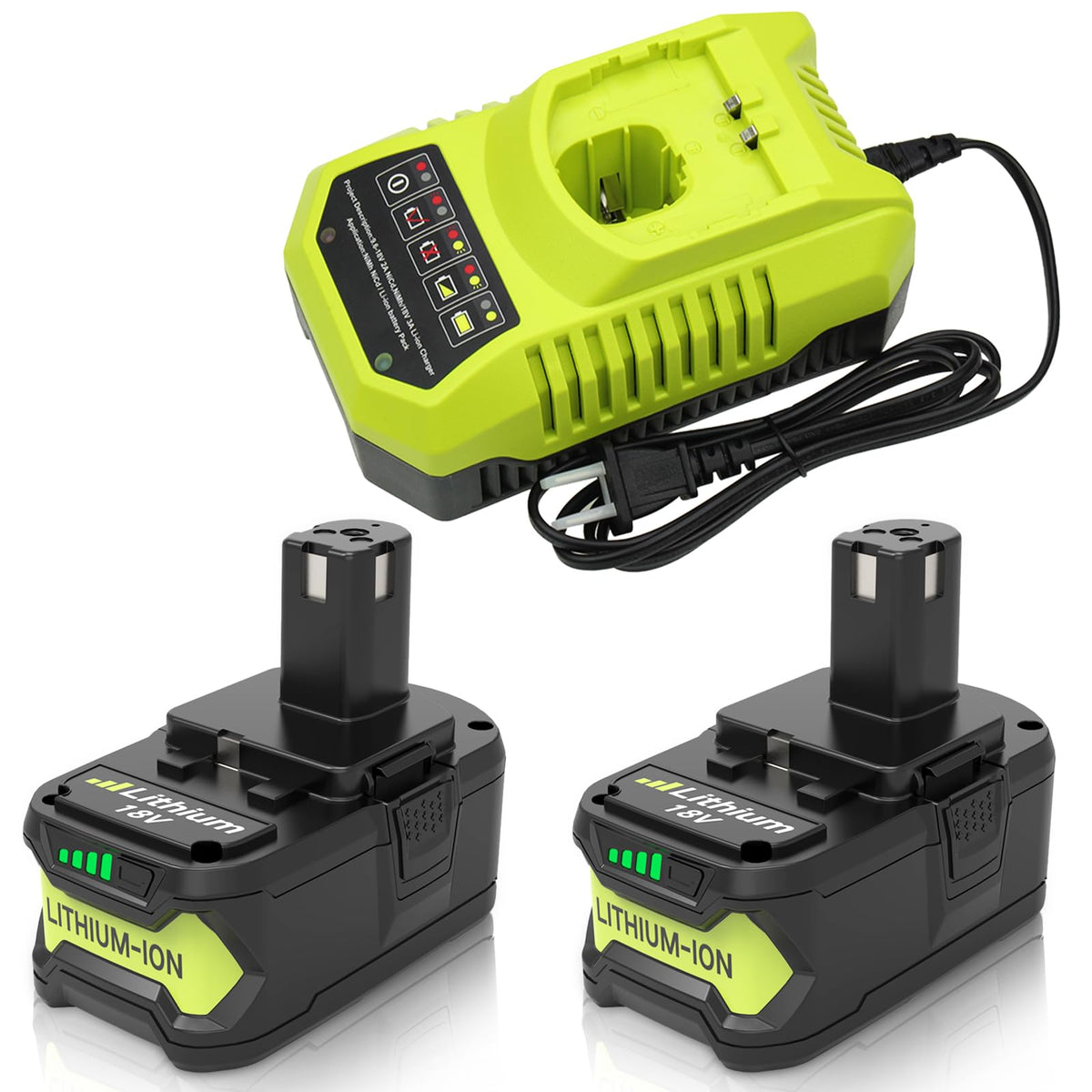 Enermall 8000mAh battery P108 for Ryobi 18V ONE+ tools