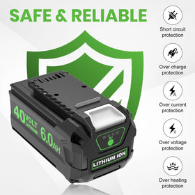 Enermall battery in use with lawn mower showing real-world runtime.