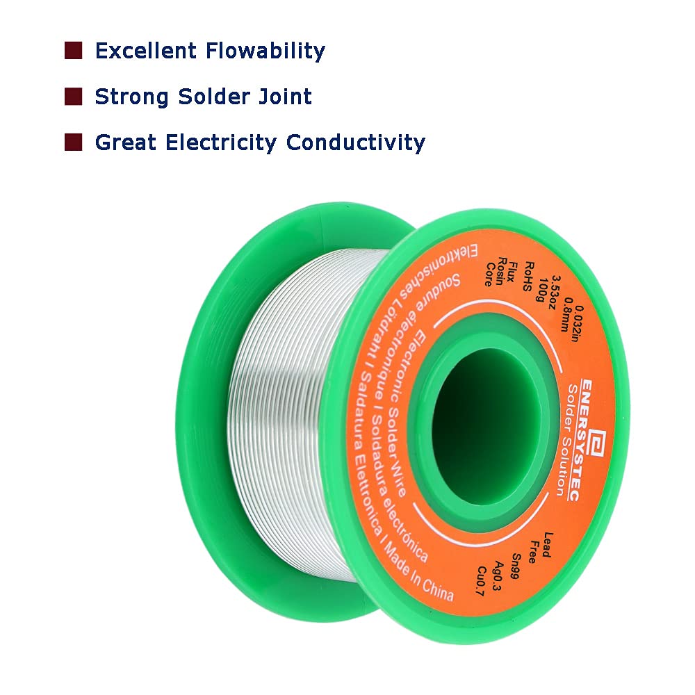 EnerSysTec Sn99 Ag0.3 Cu0.7 composition solder detail with bright finish