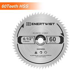 ENERTWIST 60T HSS blade designed for fast, smooth cuts in wood and metal.