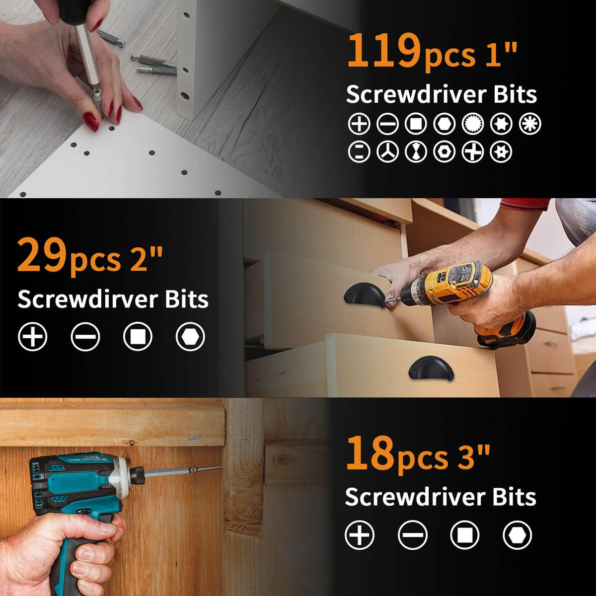ENERTWIST nut drivers providing stable fastening control