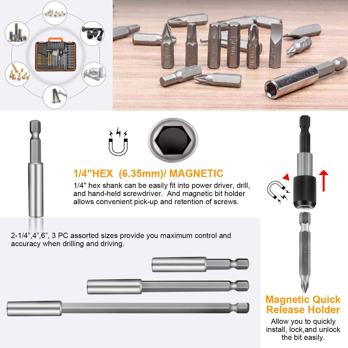 ENERTWIST screwdriver bits protect screw heads and maximize grip