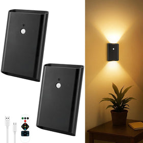 Eneru battery wall light with magnetic back for quick setup on metal surfaces.