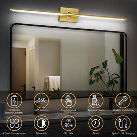 Eneru gold 360-degree rotation directs light precisely