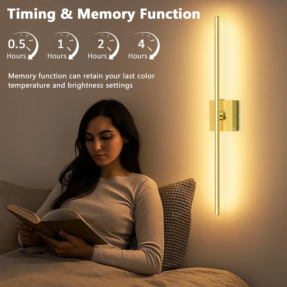 Eneru gold night-dimming for subtle evening lighting