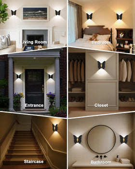 Eneru magnetic-base wall sconce for easy repositioning without wires