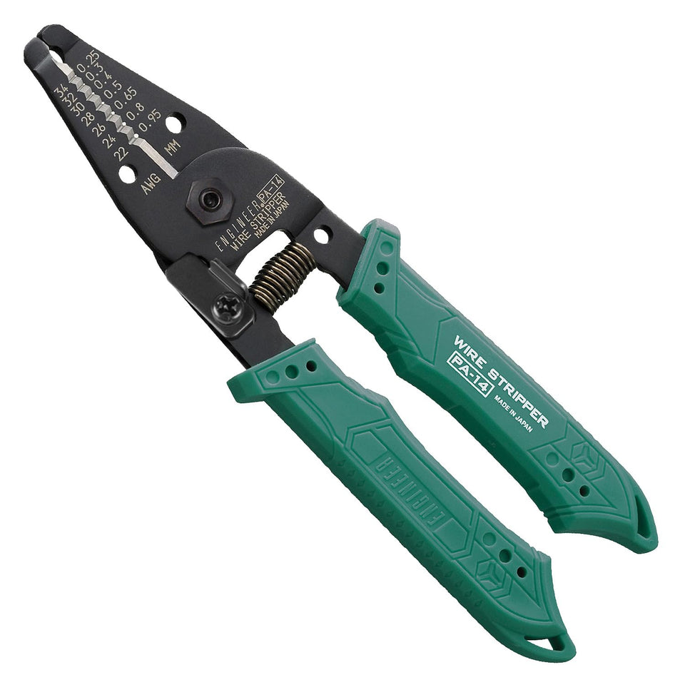 ENGINEER PA-14 precision jaws close-up for clean insulation removal on micro-thin wires