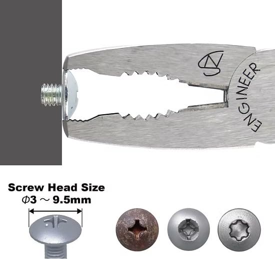 ENGINEER PZ-58 screw-head-grip closeup demonstrates secure bite on damaged screws.