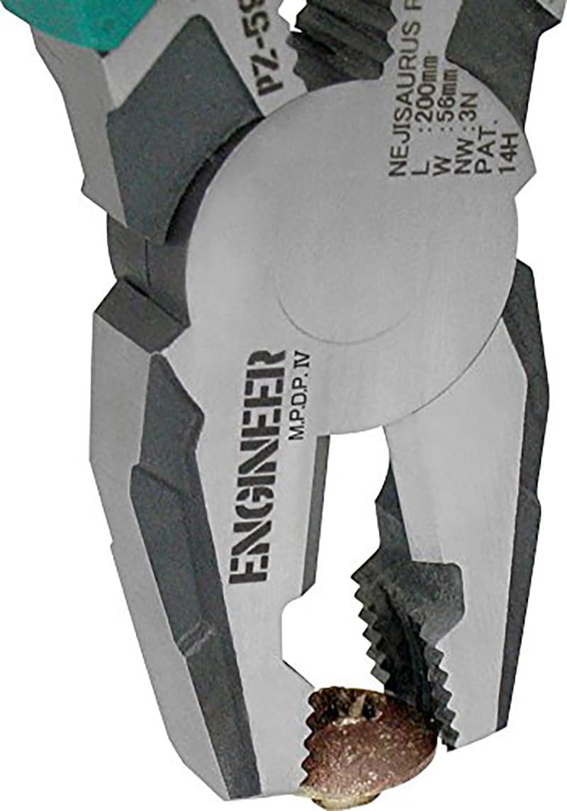 ENGINEER PZ-59 vertical serrated jaws securely grip damaged screws