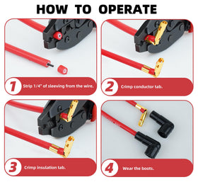 Engineman EM-2048 safety ratchet prevents incomplete crimps during use.
