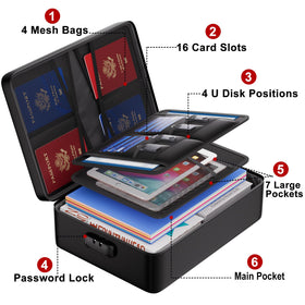 ENGPOW Fireproof Bag interior compartments for passports and cards