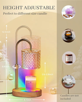 Engpure candle warmer lamp height adjustable base fits various candle sizes