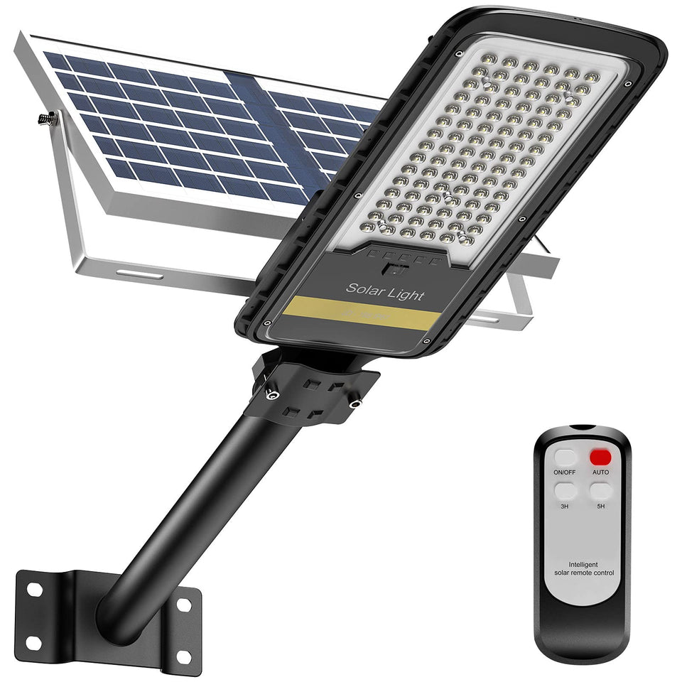 Engrepo solar street light with dusk-dawn sensor for automated lighting