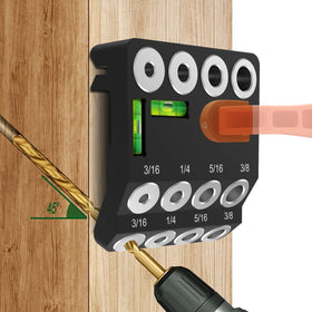 ENGYNC 30/45/90 drill guide jig enables precise angled holes on stairs