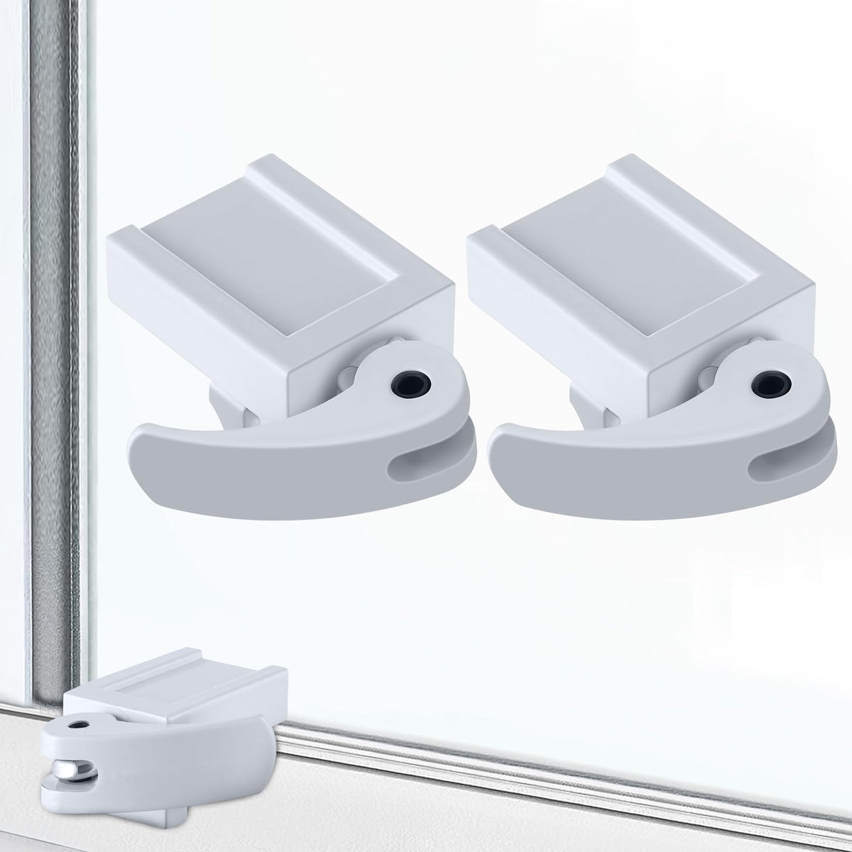 Enhon 2-pack window locks with diecast body for strong home security