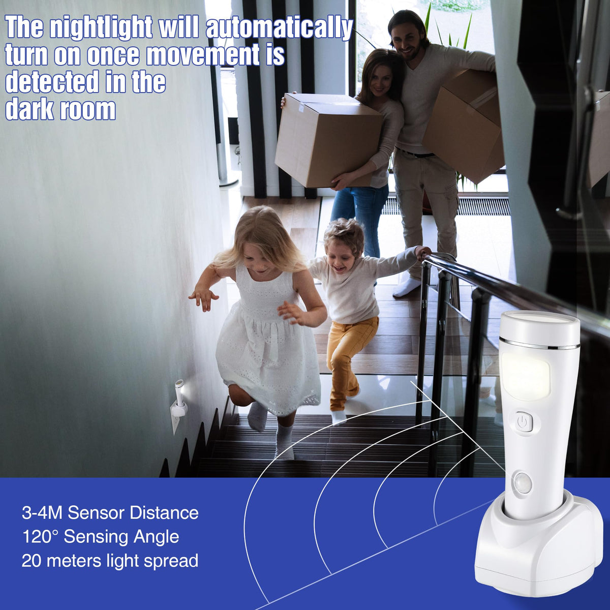 Enhon bright LED beam delivers clear visibility up to 20 meters for late-night navigation.