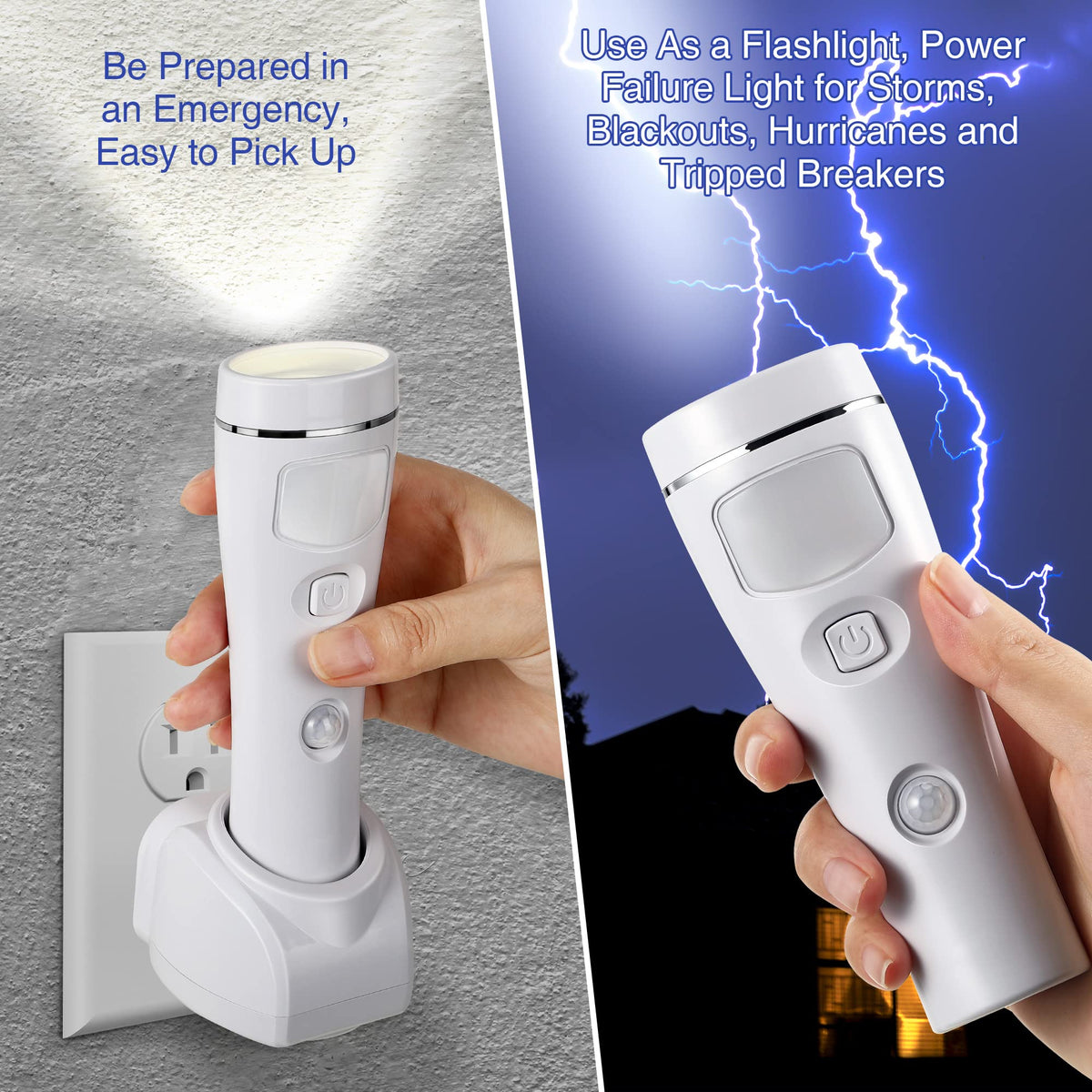 Enhon detachable flashlight for handheld use when mobility is needed.