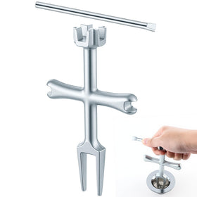 Enhon 4-Sided Drain Wrench offers universal fit for tub and sink drains.