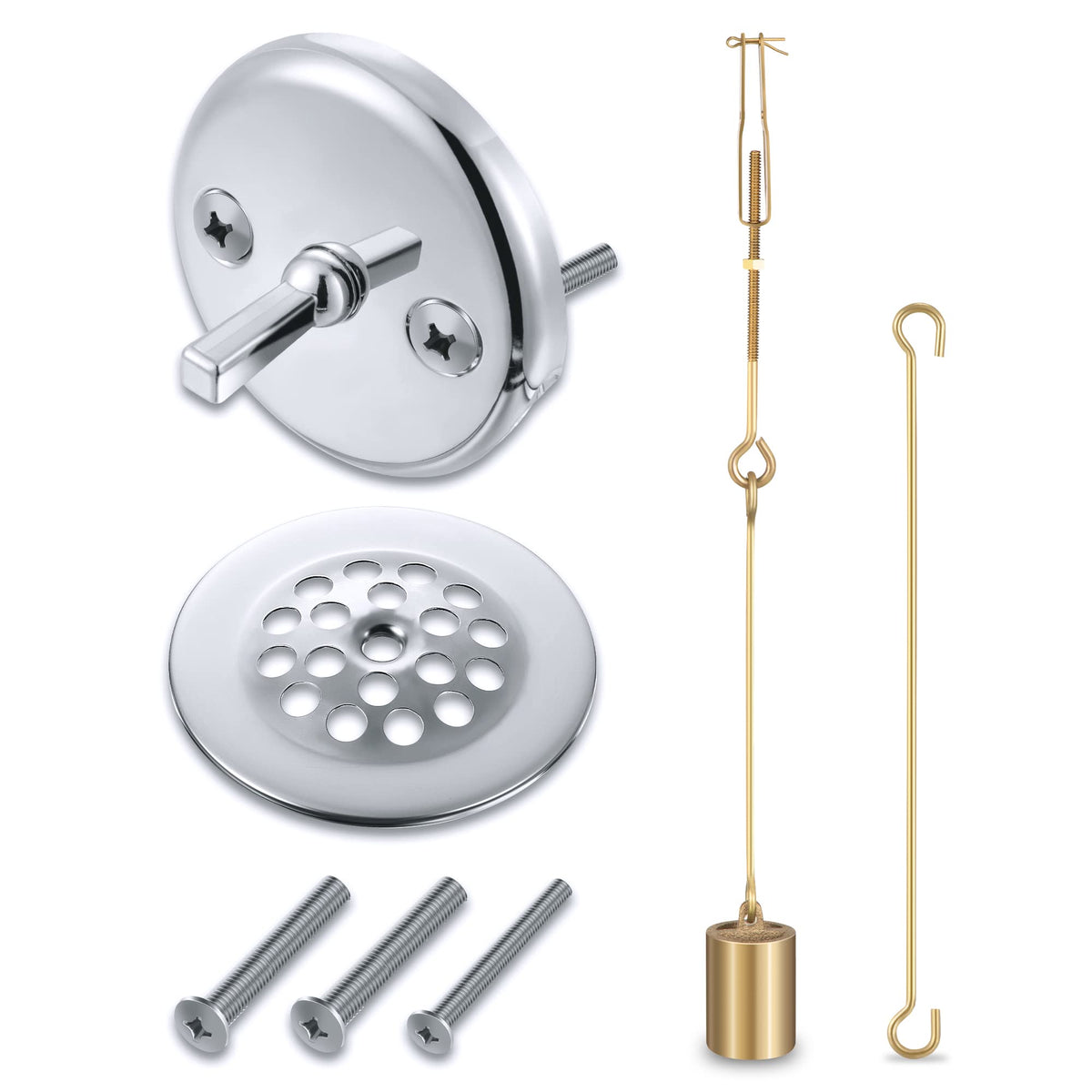 Enhon universal tub drain linkage assembly for durable repair