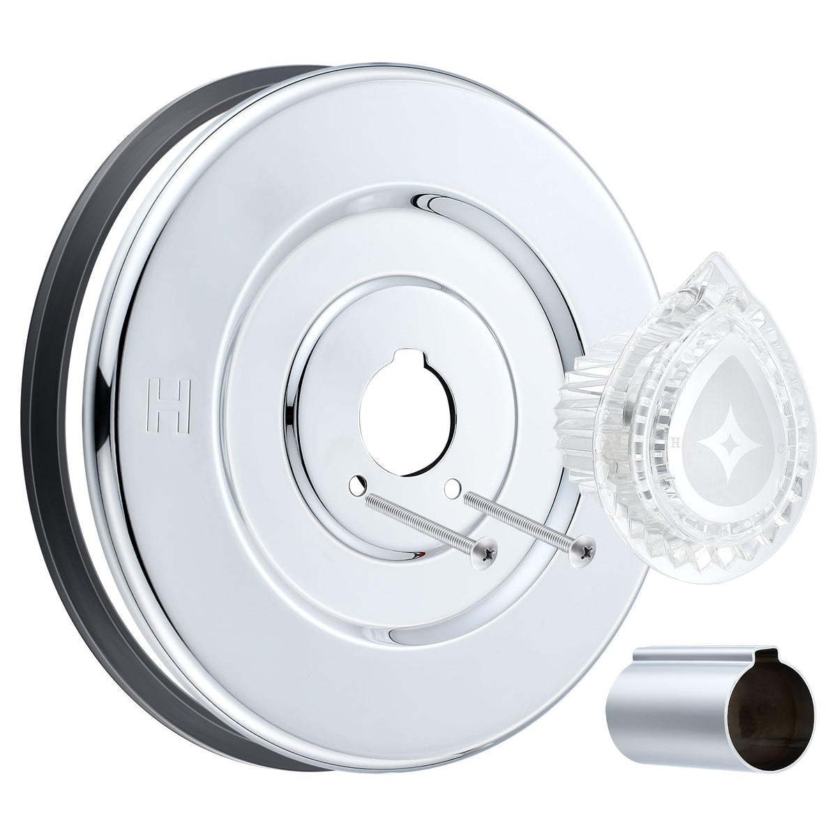 Enhon bathroom decor compatibility with chrome trim across styles.