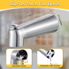 Enhon brushed nickel finish resists rust while adding a modern touch.