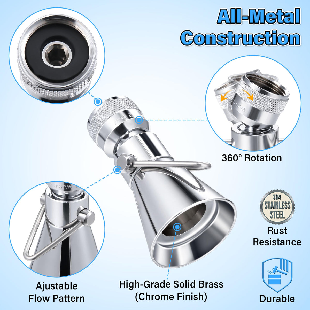 Enhon replacement for Delta 52650-PK ensures quick, tool-free installation.