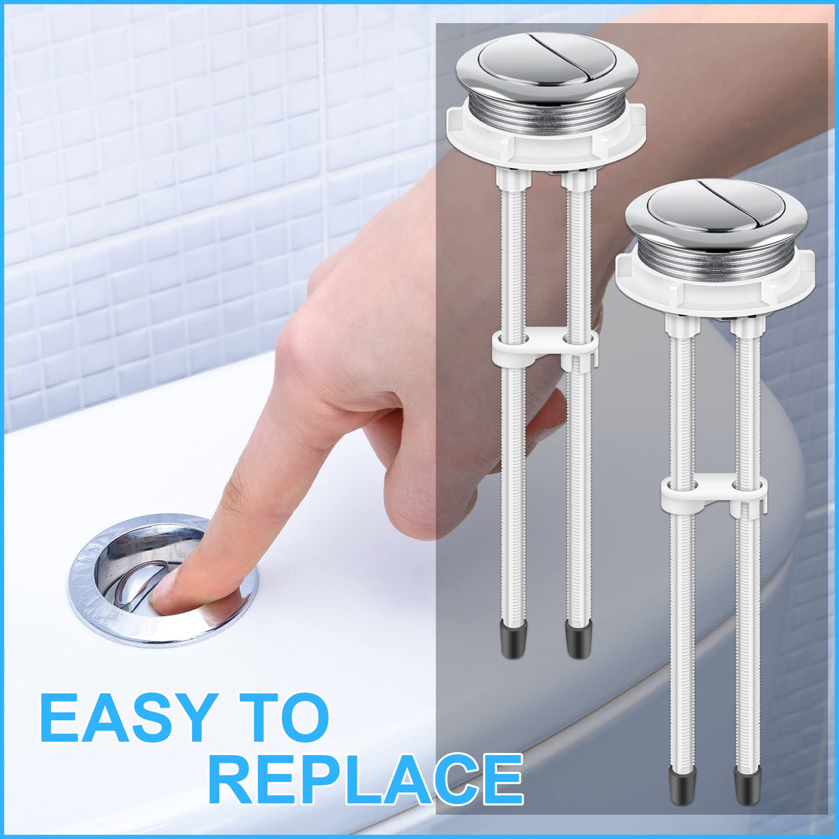 Enhon easy installation without tools minimizes bathroom downtime.
